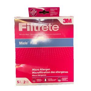 NEW GENUINE Filtrete Miele FJM Set Of 5 Vacuum Bags & 2 Filters 3M